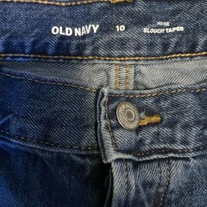 Old Navy mid-rise slouchy taper